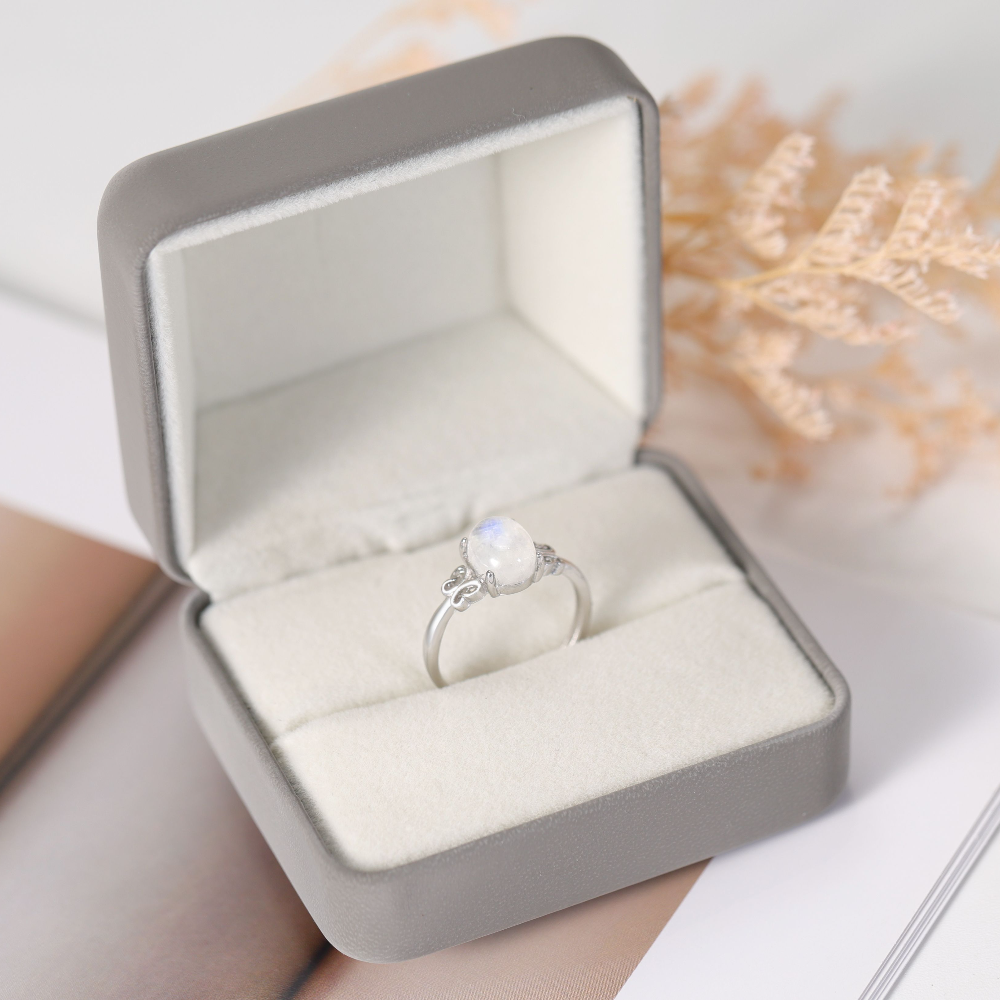 Lunar Serenity- Moonstone Ring